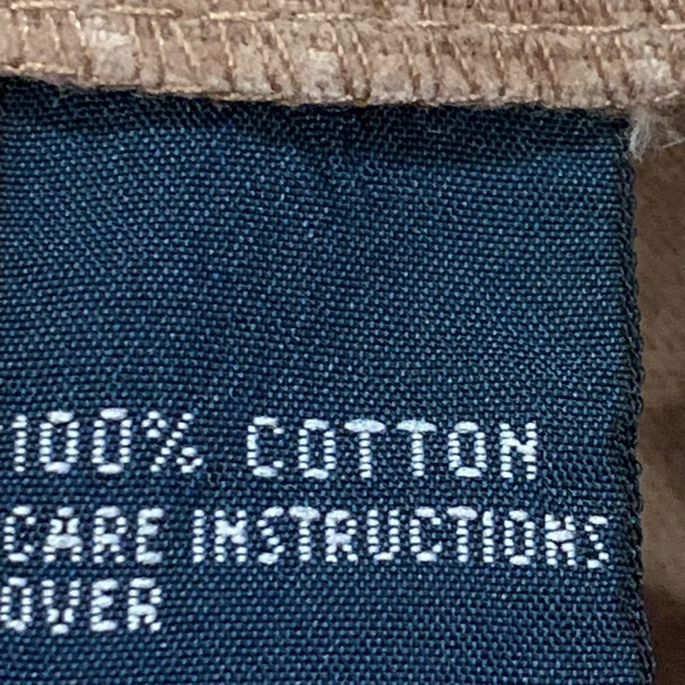 Polo By Ralph Lauren Men's Corduroy Tan Flat Front Pants Size 38x28  SEE Descrip